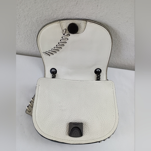 Coach Rip n Repair Shadow Crossbody 36976 Parchment Leather, Black Copper in EUC - Picture 10 of 12